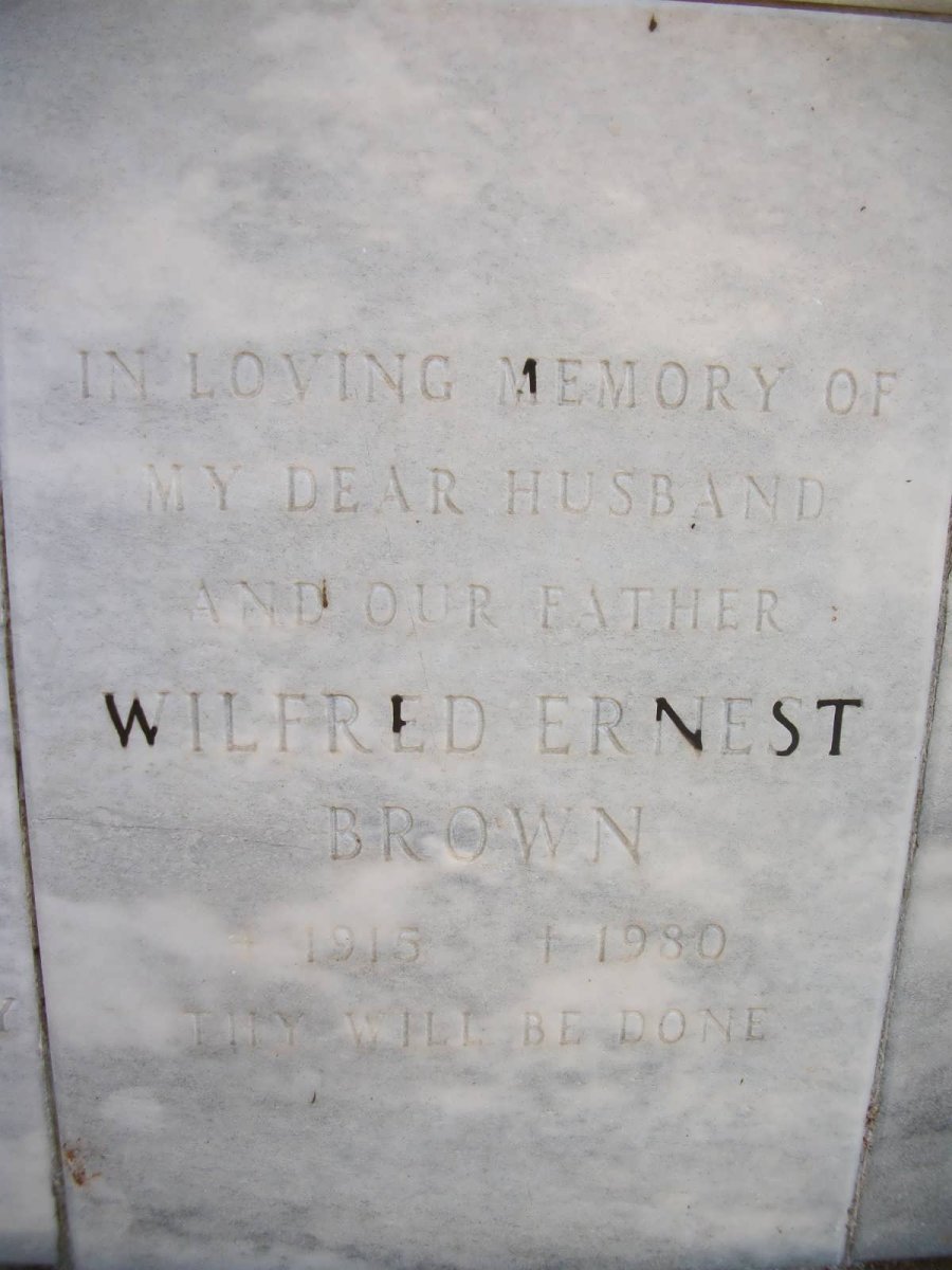 BROWN Wilfred Ernest 1915-1980