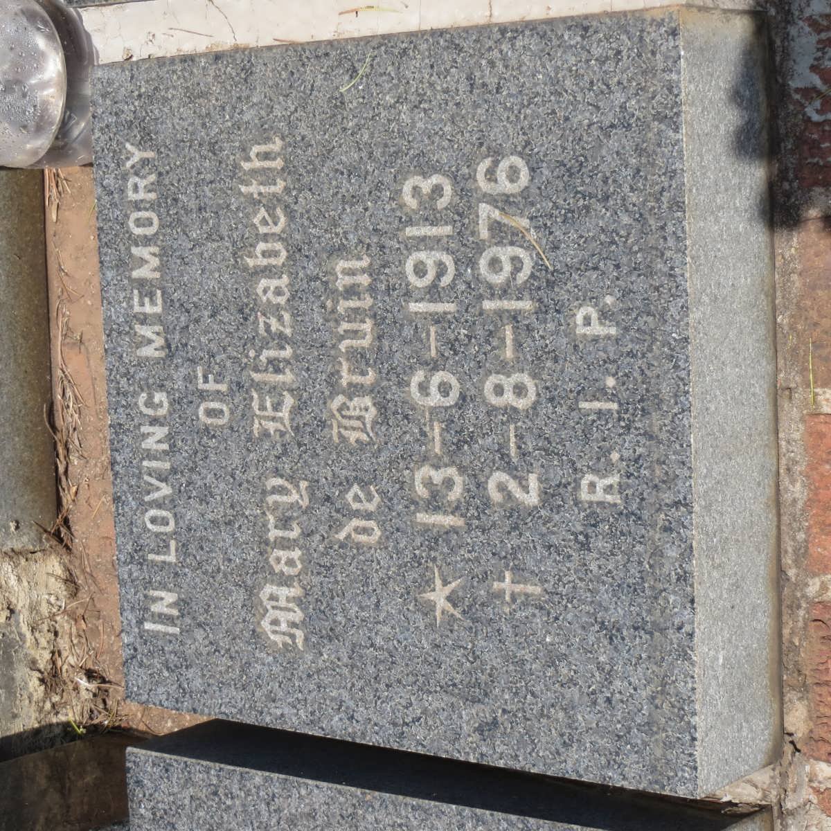 BRUIN Mary Elizabeth, de 1913-1976