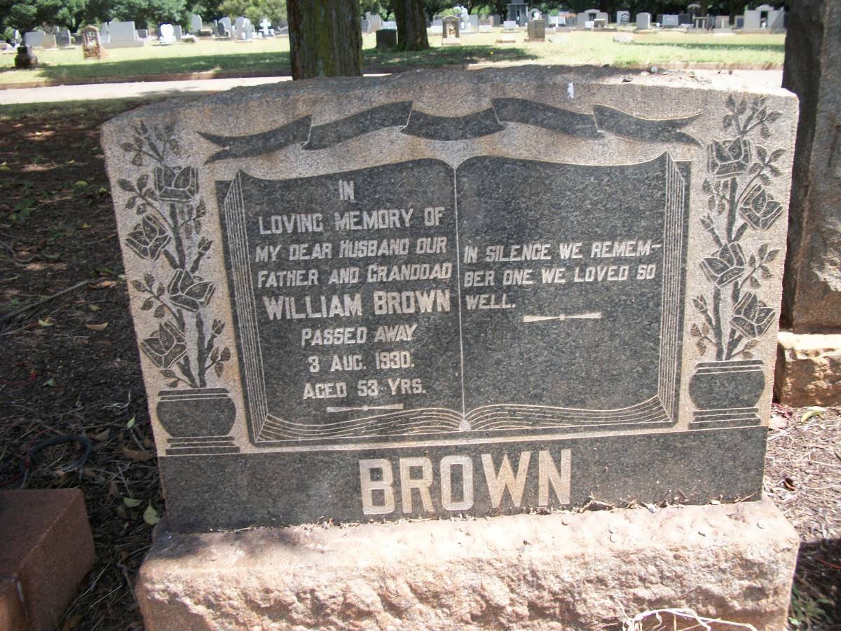 BROWN William -1930