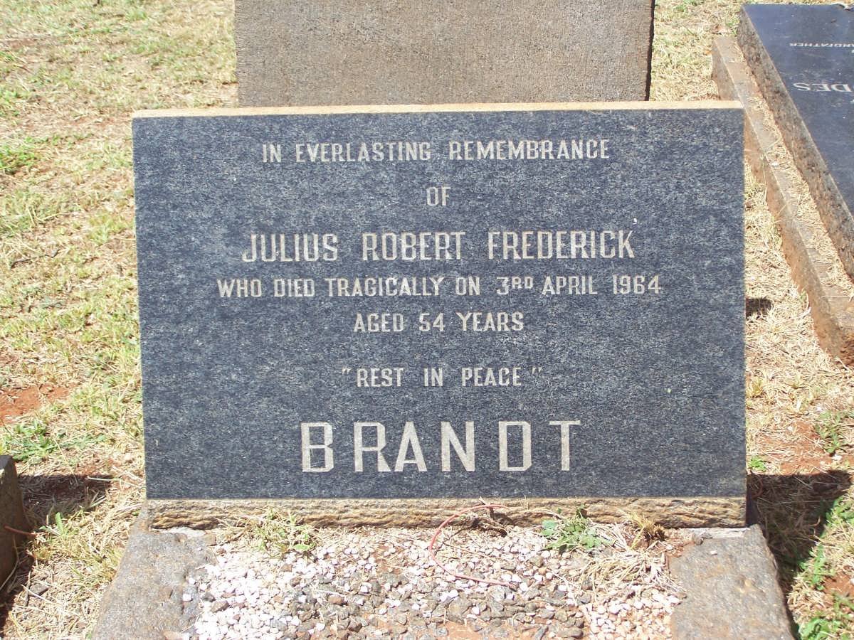 BRANDT Julius Robert Frederick -1964