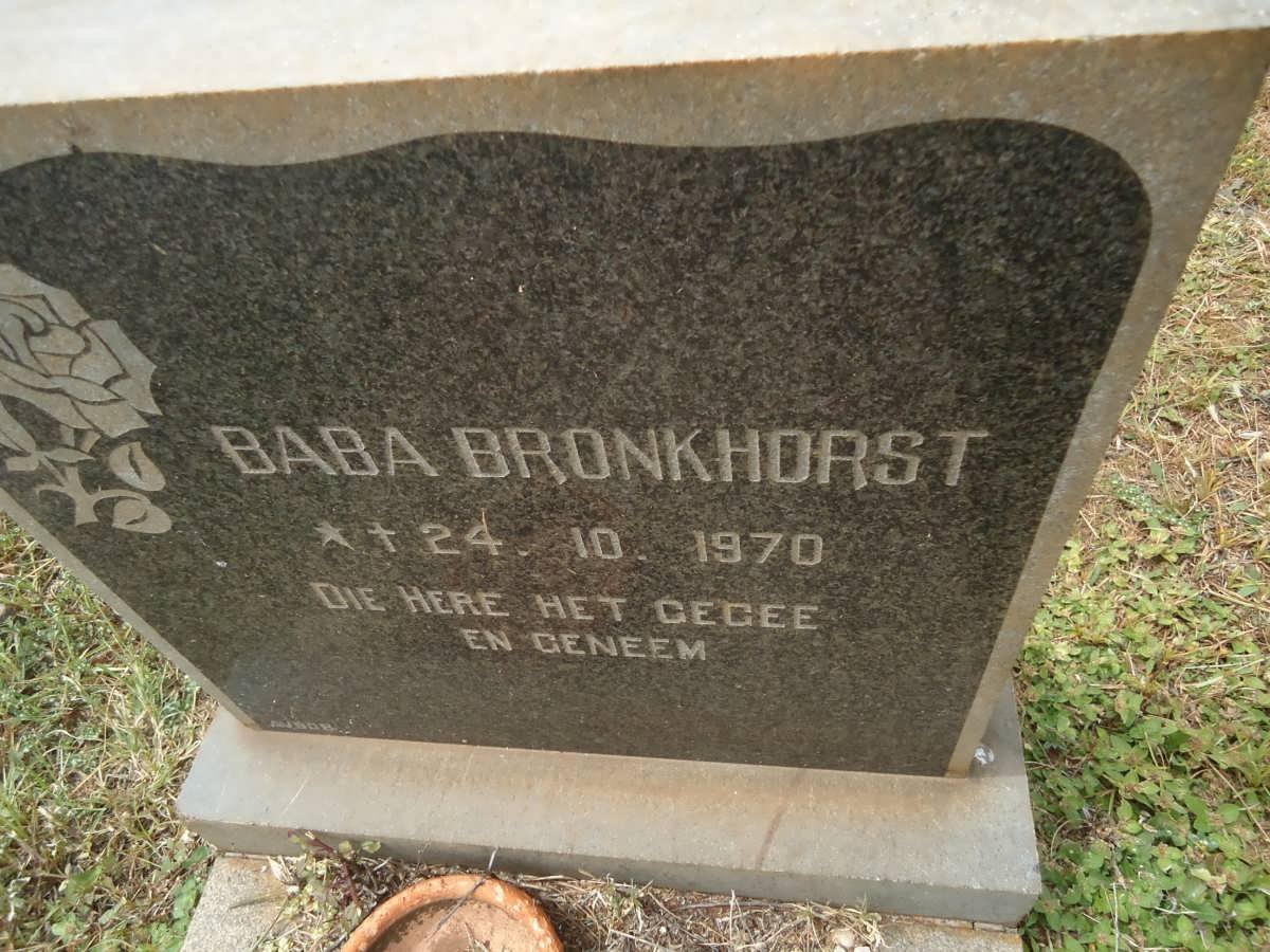 BRONKHORST Baba 1970-1970