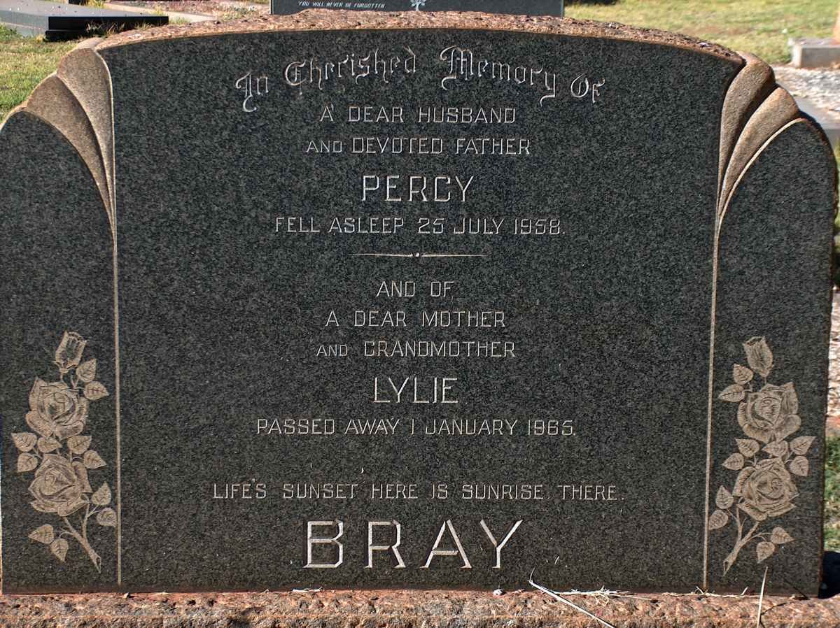 BRAY Percy -1958 &amp; Lylie -1965