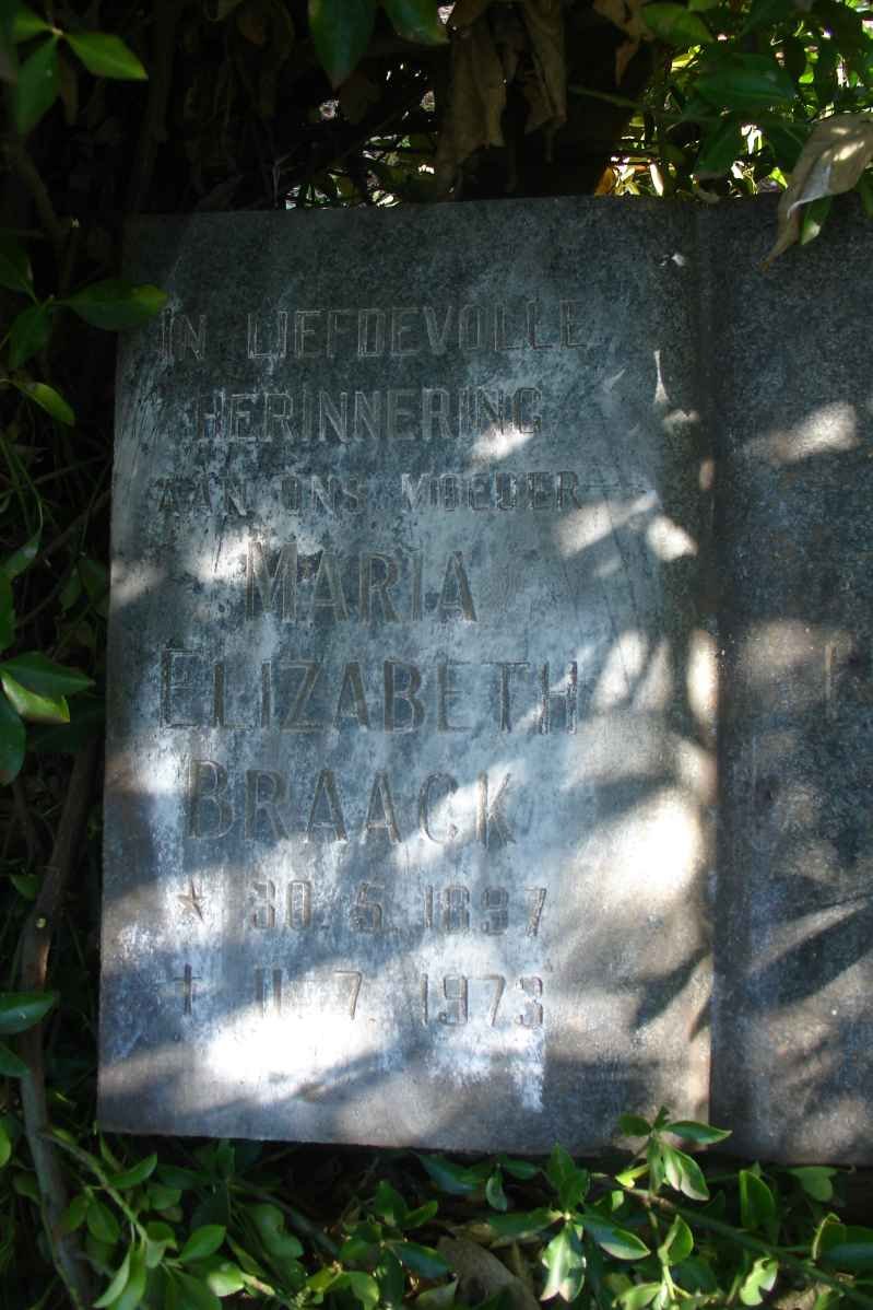 BRAACK Maria Elizabeth 1897-1973