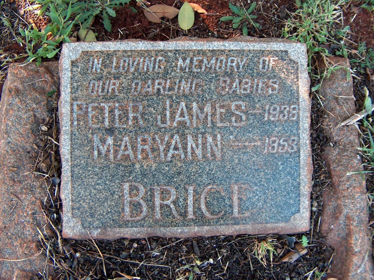 BRICE Peter James -1938 :: BRICE Maryann -1958