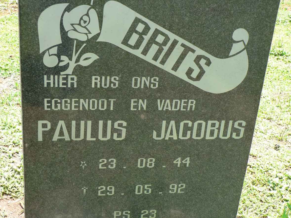 BRITS Paulus Jacobus 1944-1992