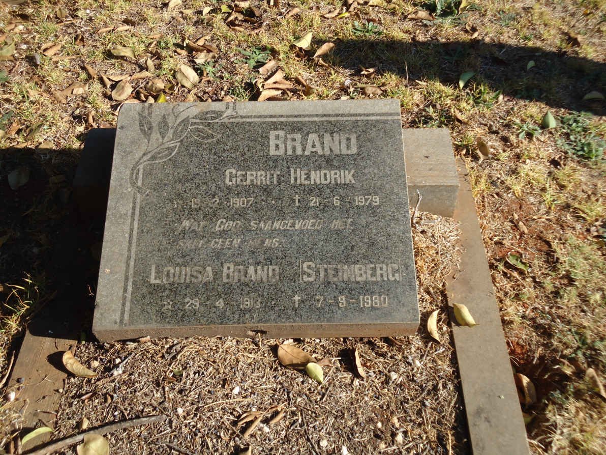 BRAND Gerrit Hendrik 1907-1979 &amp; Louisa STEINBERG 1913-1980