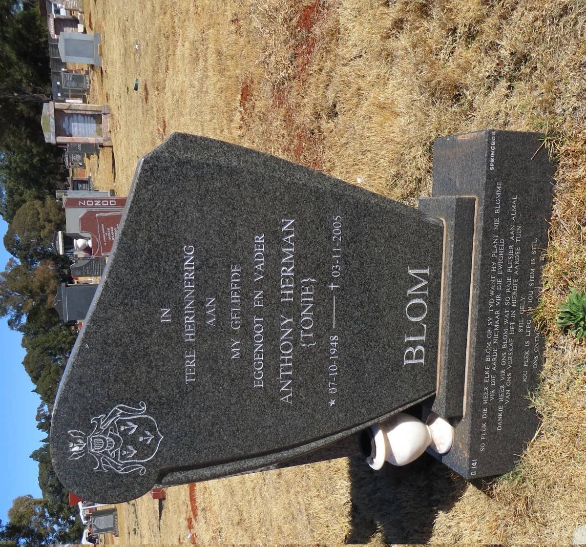 BLOM Anthony Herman 1948-2005