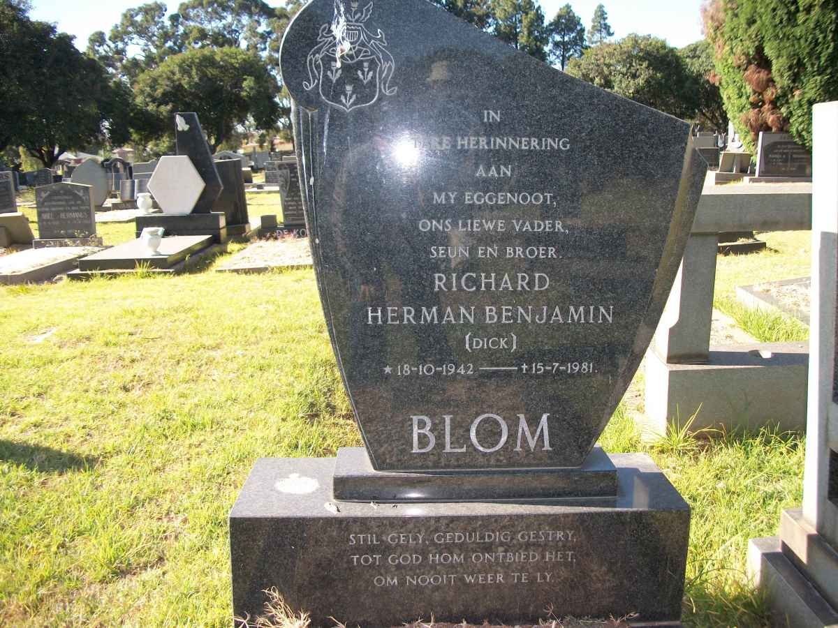 BLOM Richard Herman Benjamin 1942-1981