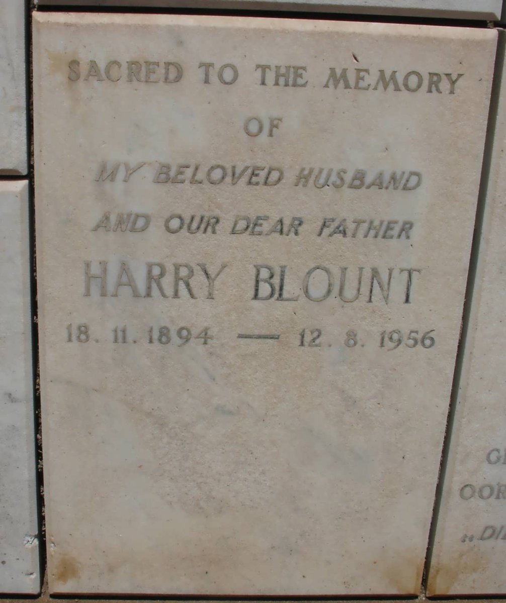 BLOUNT Harry 1894-1956
