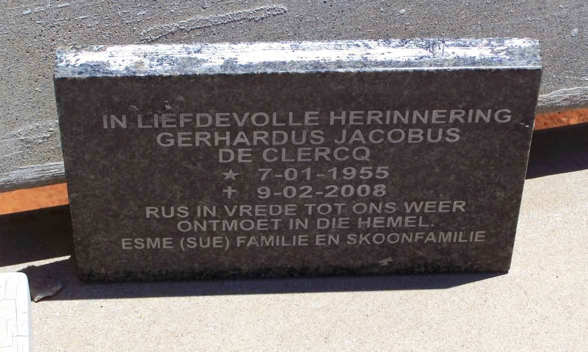 CLERCQ Gerhardus Jacobus, de 1955-2008