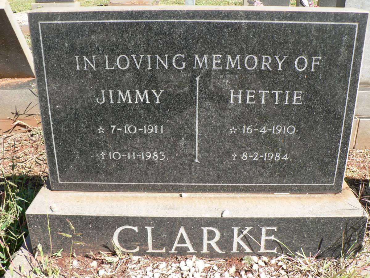 CLARKE Jimmy 1911-1983 &amp; Hettie 1910-1984