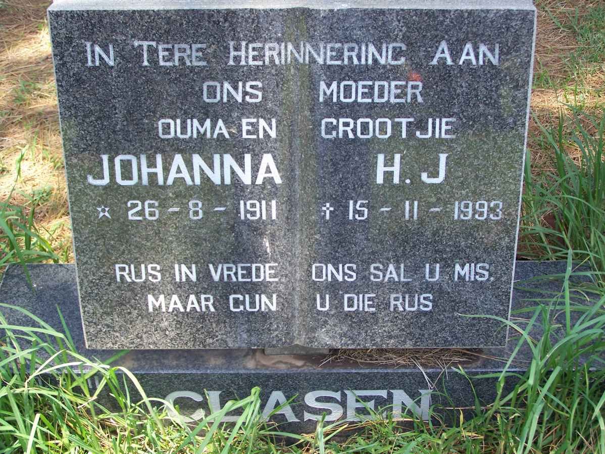 CLASEN Johanna H.J. 1911-1993
