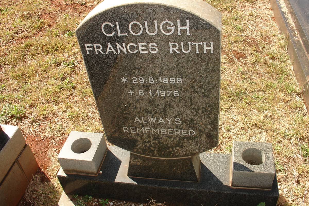 CLOUGH Frances Ruth 1898-1976