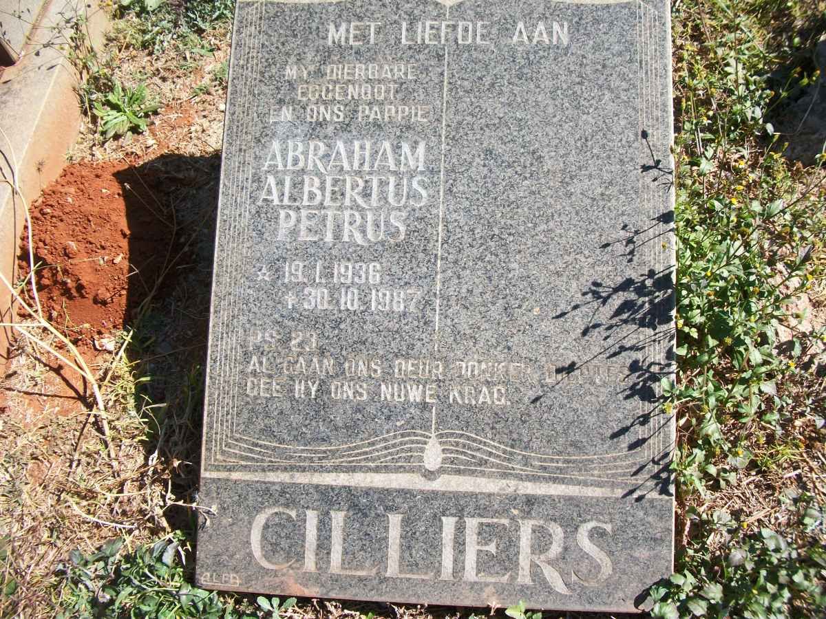 CILLIERS Abraham Albertus Petrus 1936-1987