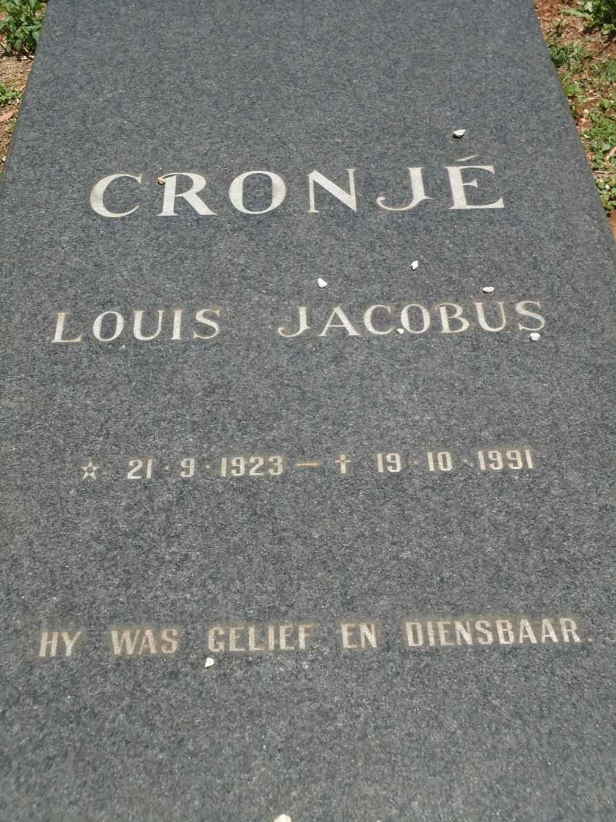 CRONJÉ Louis Jacobus 1923-1991
