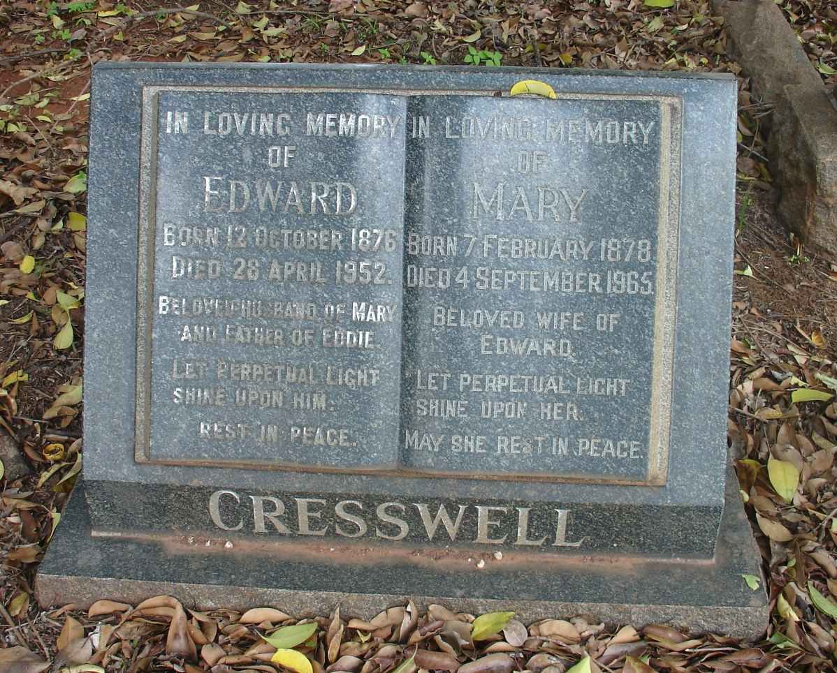 CRESSWELL Edward 1876-1952 &amp; Mary 1878-1965