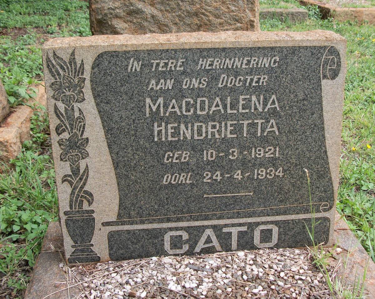 CATO Magdalena Hendrietta 1921-1934