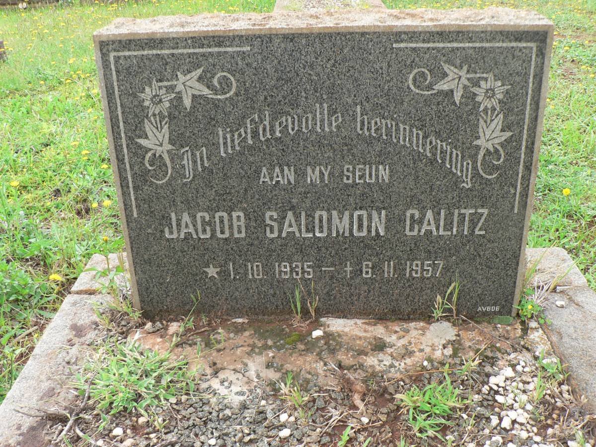 CALITZ Jacob Salomon 1935-1957