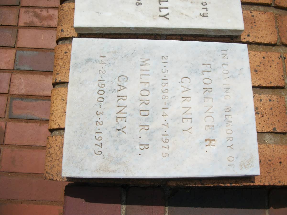 CARNEY Florence H. 1898-1975 &amp; Milford R.B. 1900-1979