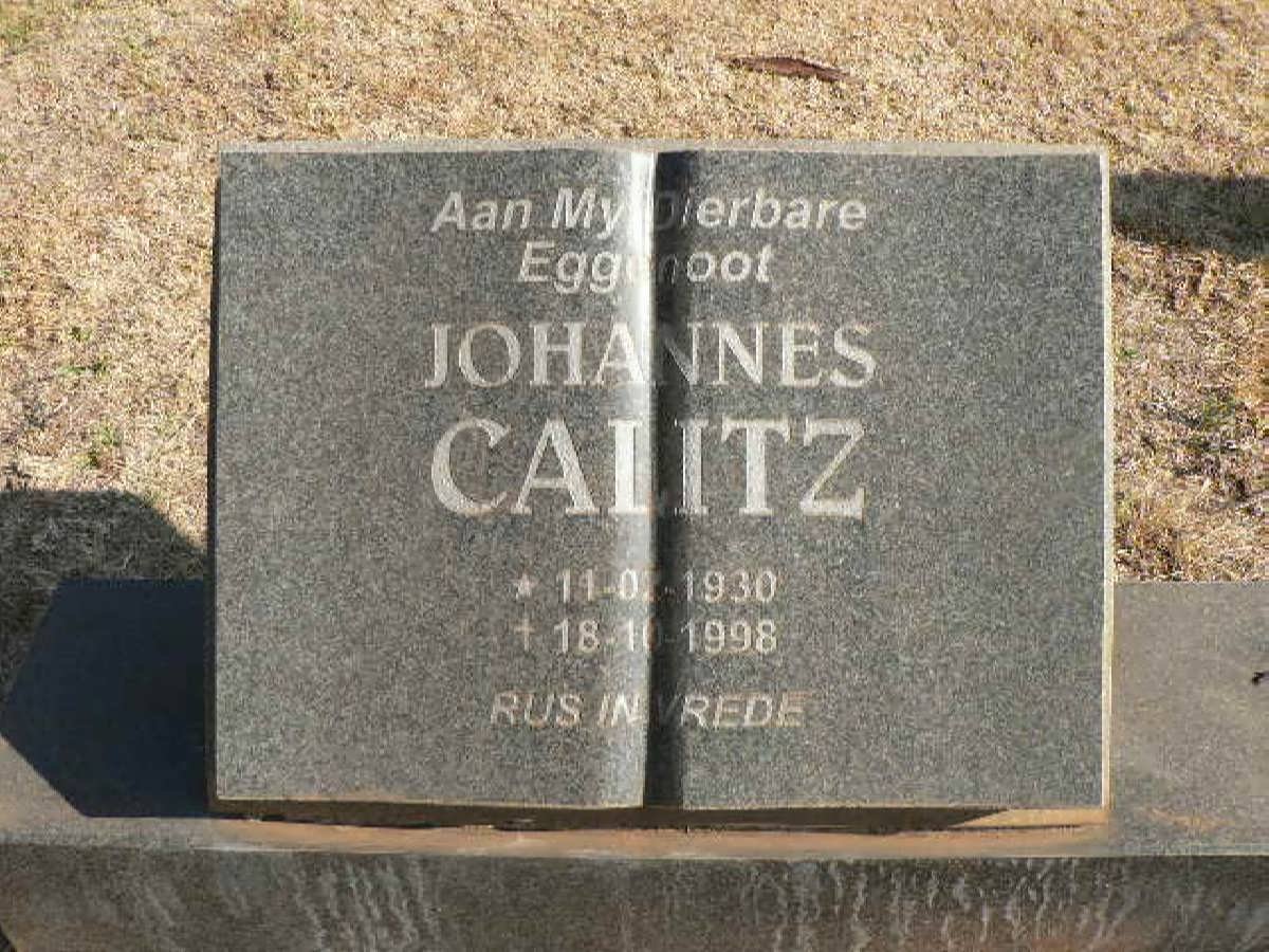 CALITZ Johannes 1930-1998