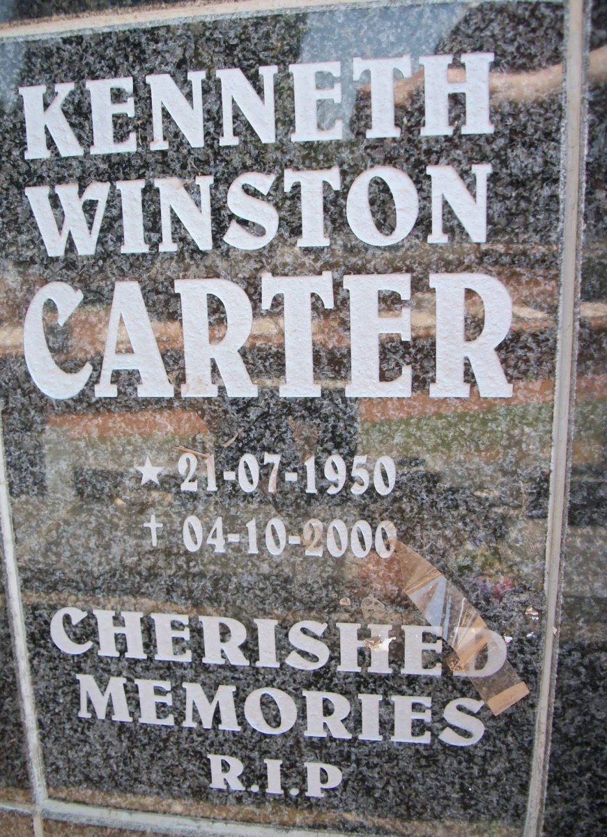 CARTER Kenneth Winston 1950-2000