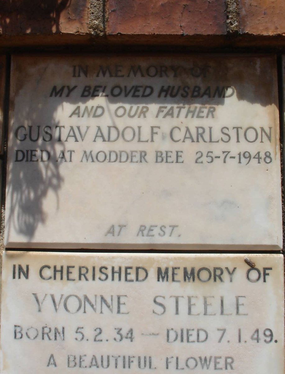 CARLSTON Gustav Adolf -1948 :: STEELE Yvonne 1934-1949