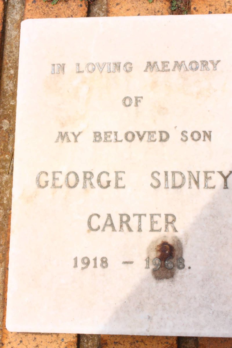 CARTER George Sidney 1918-1968