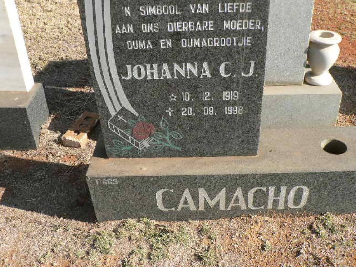 CAMACHO Johanna C.J. 1919-1998