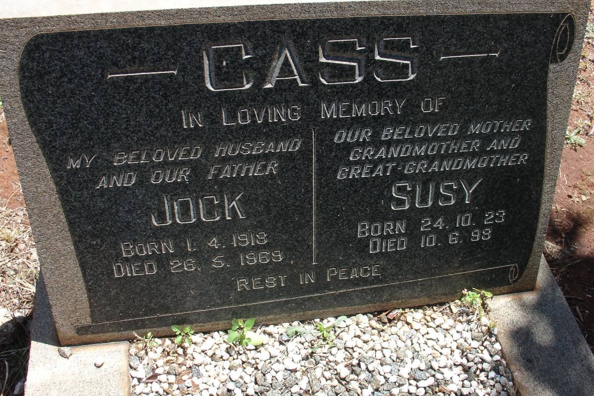 CASS Jock 1918-1969 &amp; Susy 1923-1998