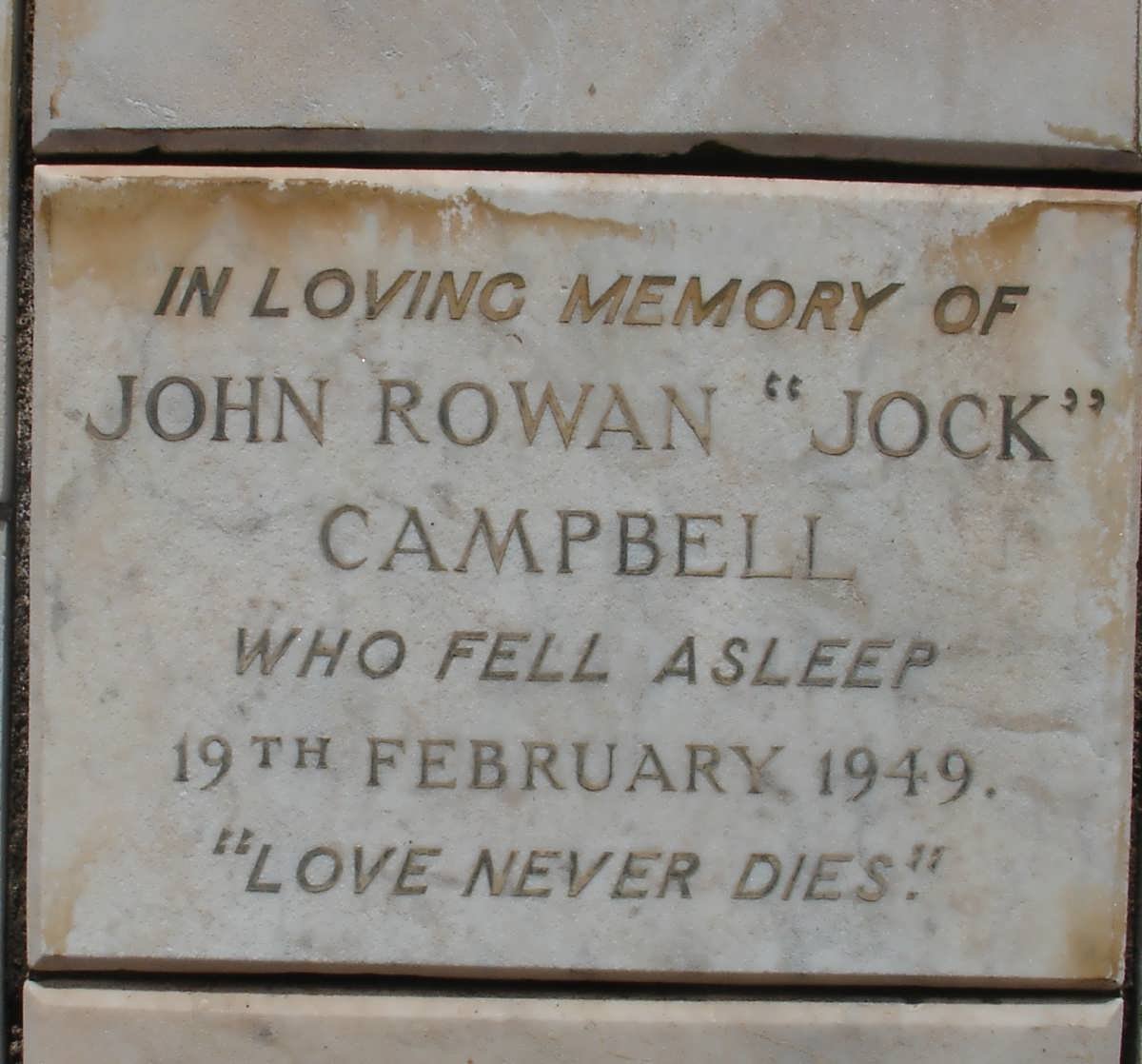CAMPBELL John Rowan -1949