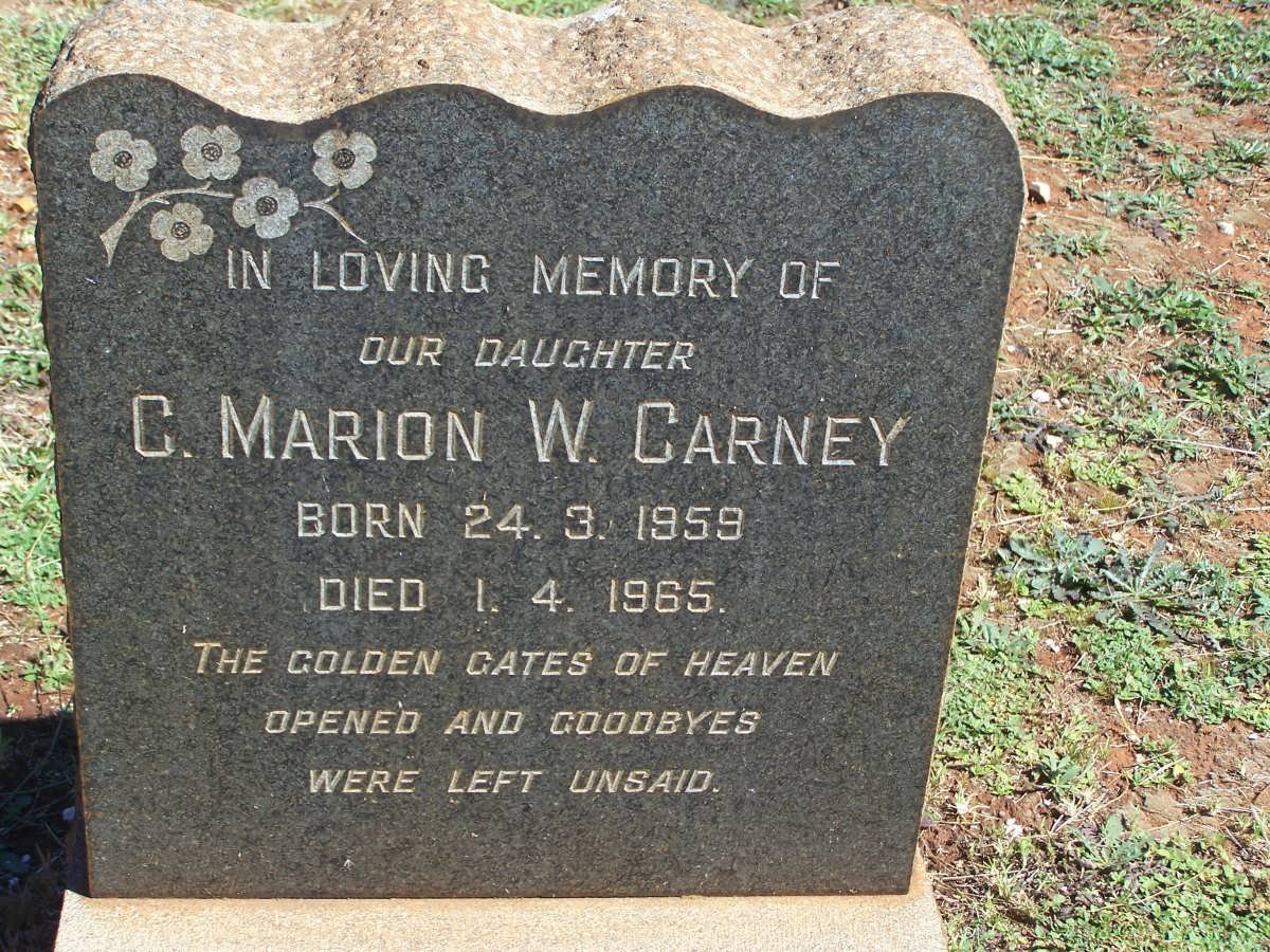 CARNEY C. Marion W. 1959-1965
