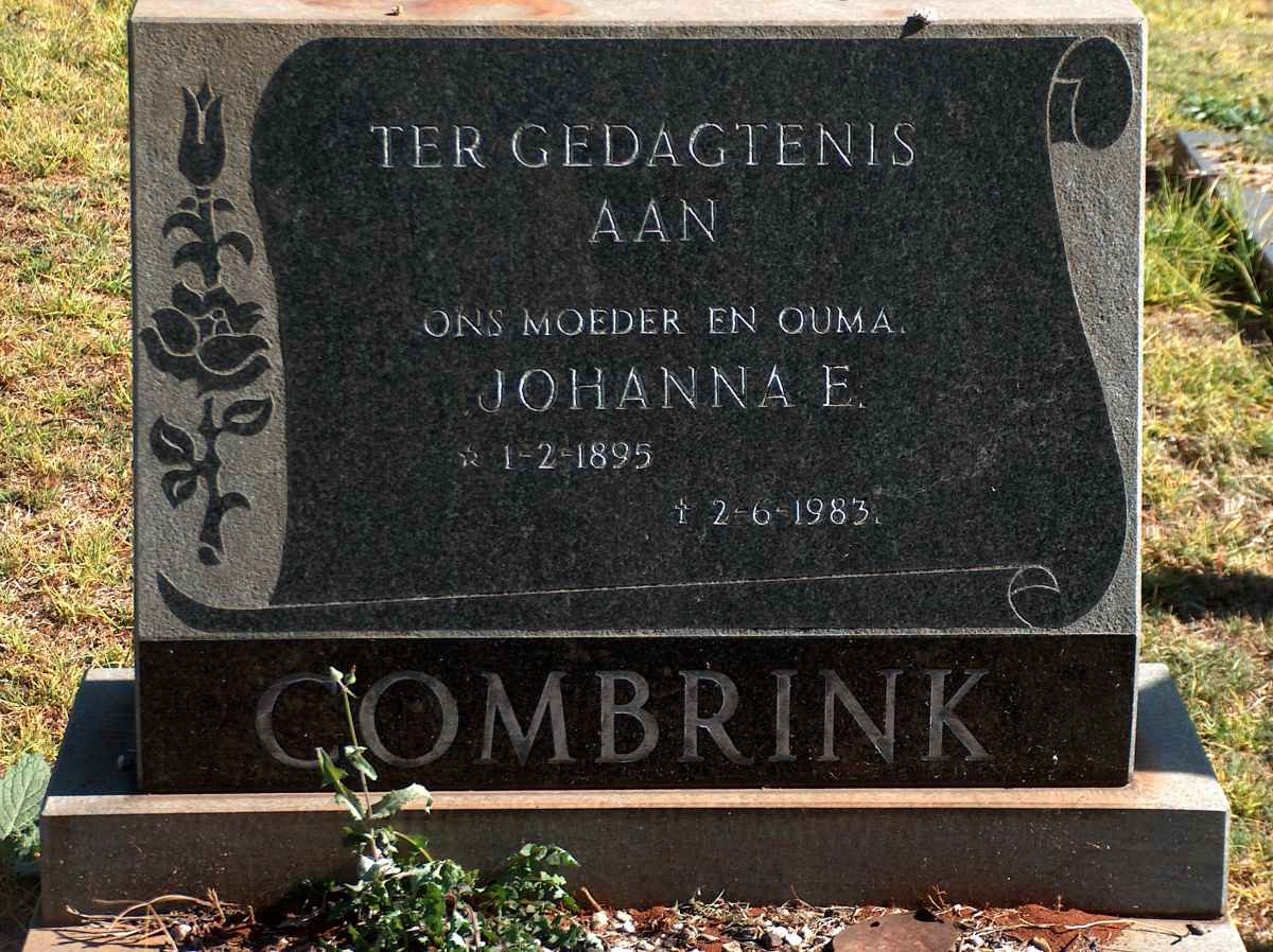 COMBRINCK Johanna E. 1895-1983