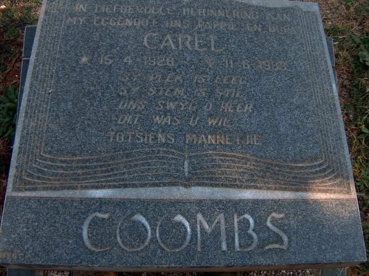 COOMBS Carel 1928-1983