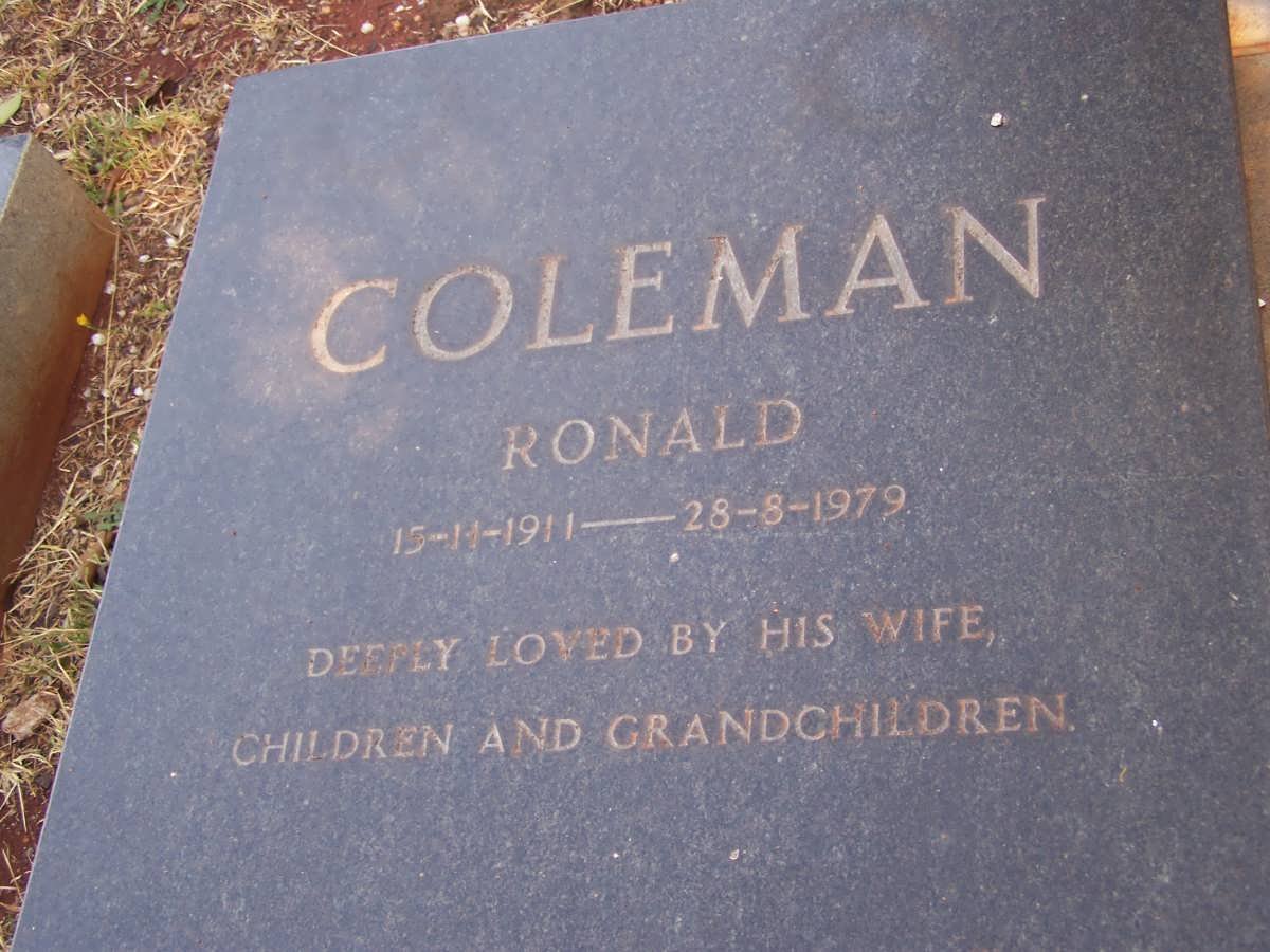 COLEMAN Ronald 1911-1979