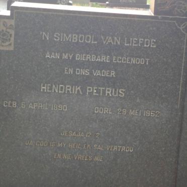 COLLER Hendrik Petrus, van 1890-1952 &amp; Emmarentia CORDIER 1893-