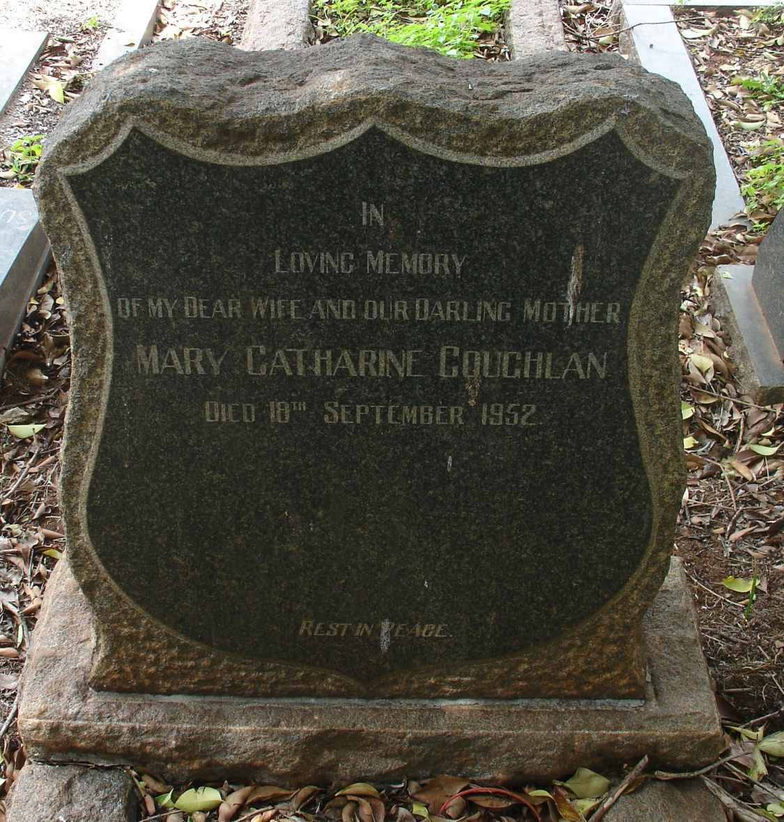 COUGHLAN Mary Catharine -1952
