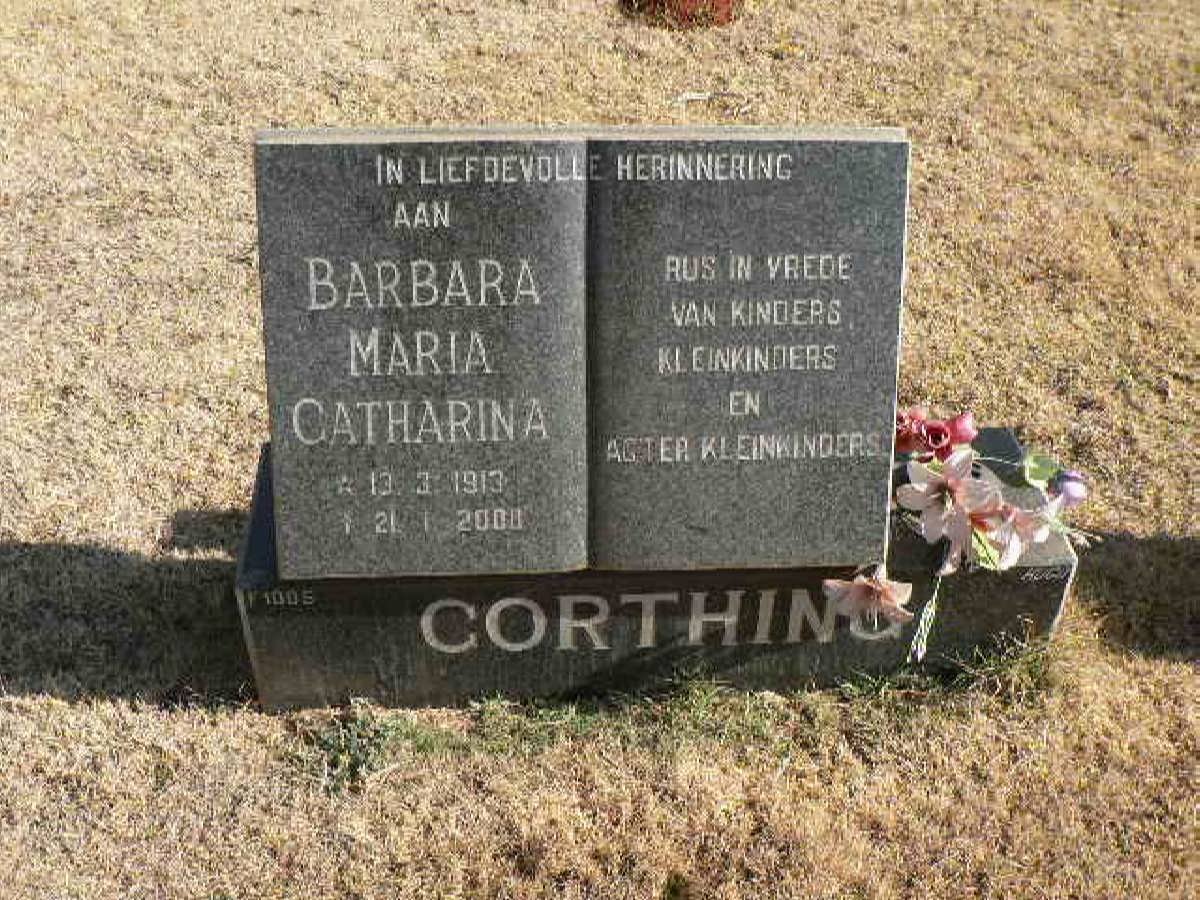 CORTHING Barbara Maria Catharina 1913-2000