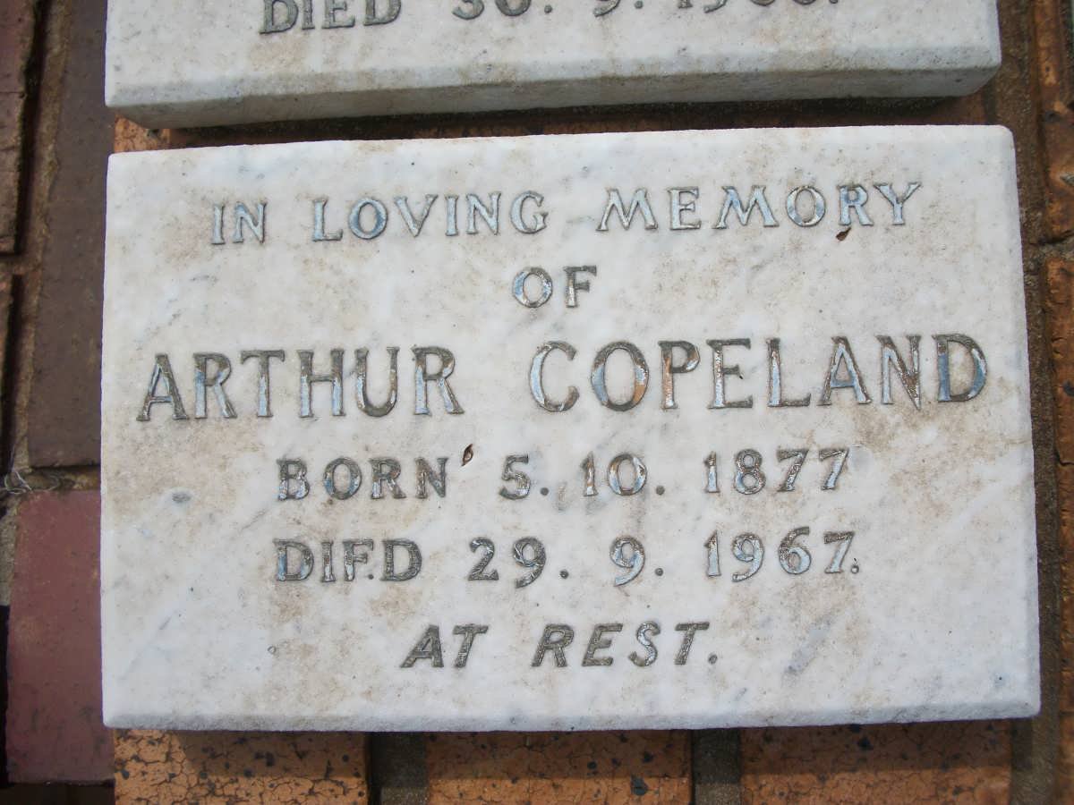 COPELAND Arthur 1877-1967
