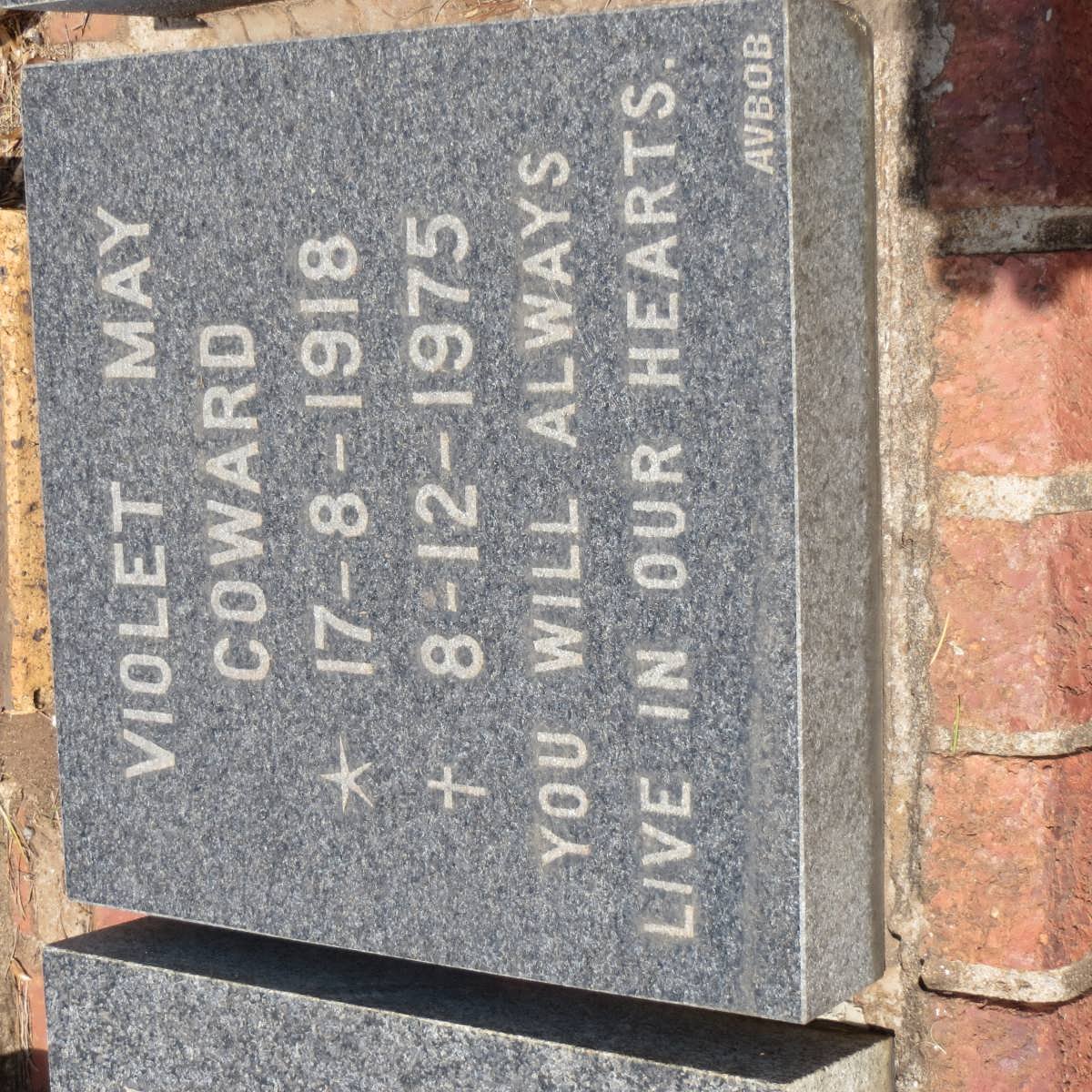 COWARD Violet May 1918-1975
