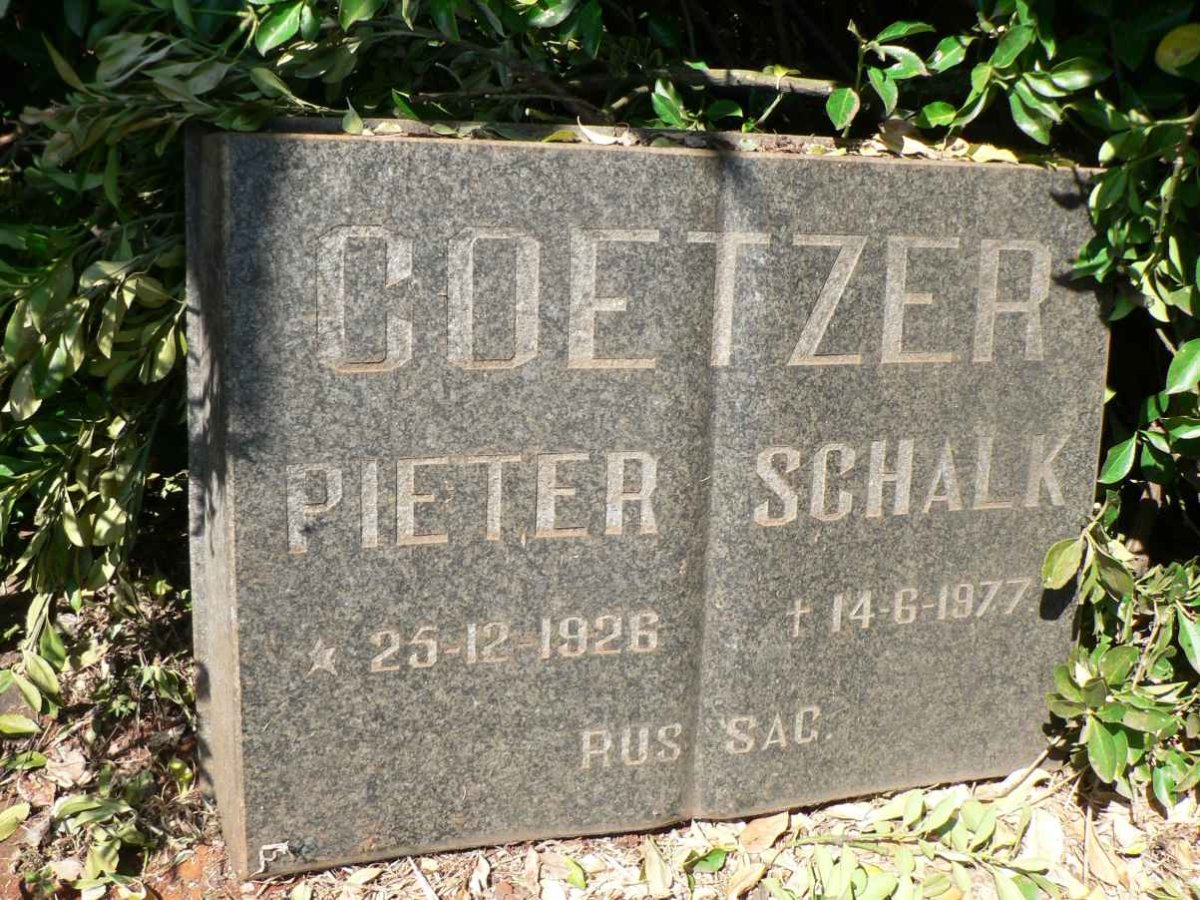 COETZER Pieter Schalk 1926-1977