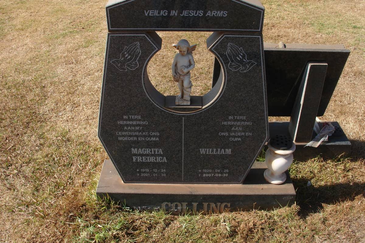COLLING William 1920-2007 &amp; Magrita Fredrica 1919-2001