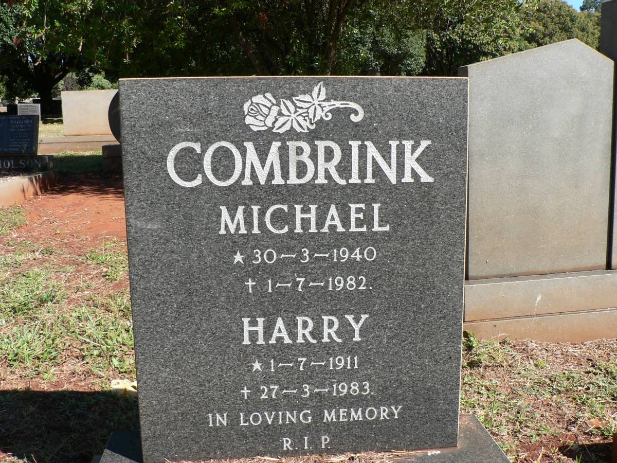 COMBRINK Harry 1911-1983 :: COMBRINK Michael 1940-1982