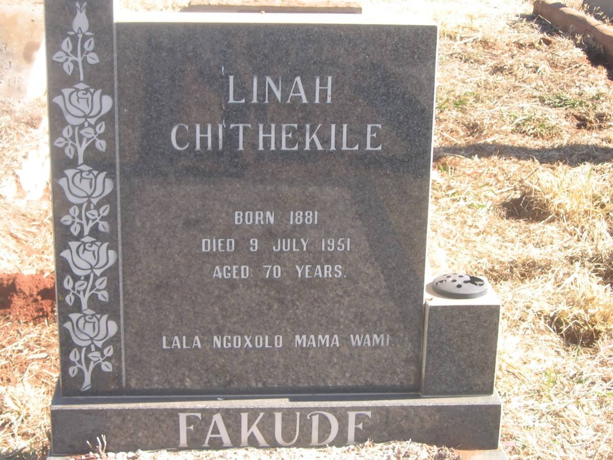CHITHEKILE Linah 1881-1951