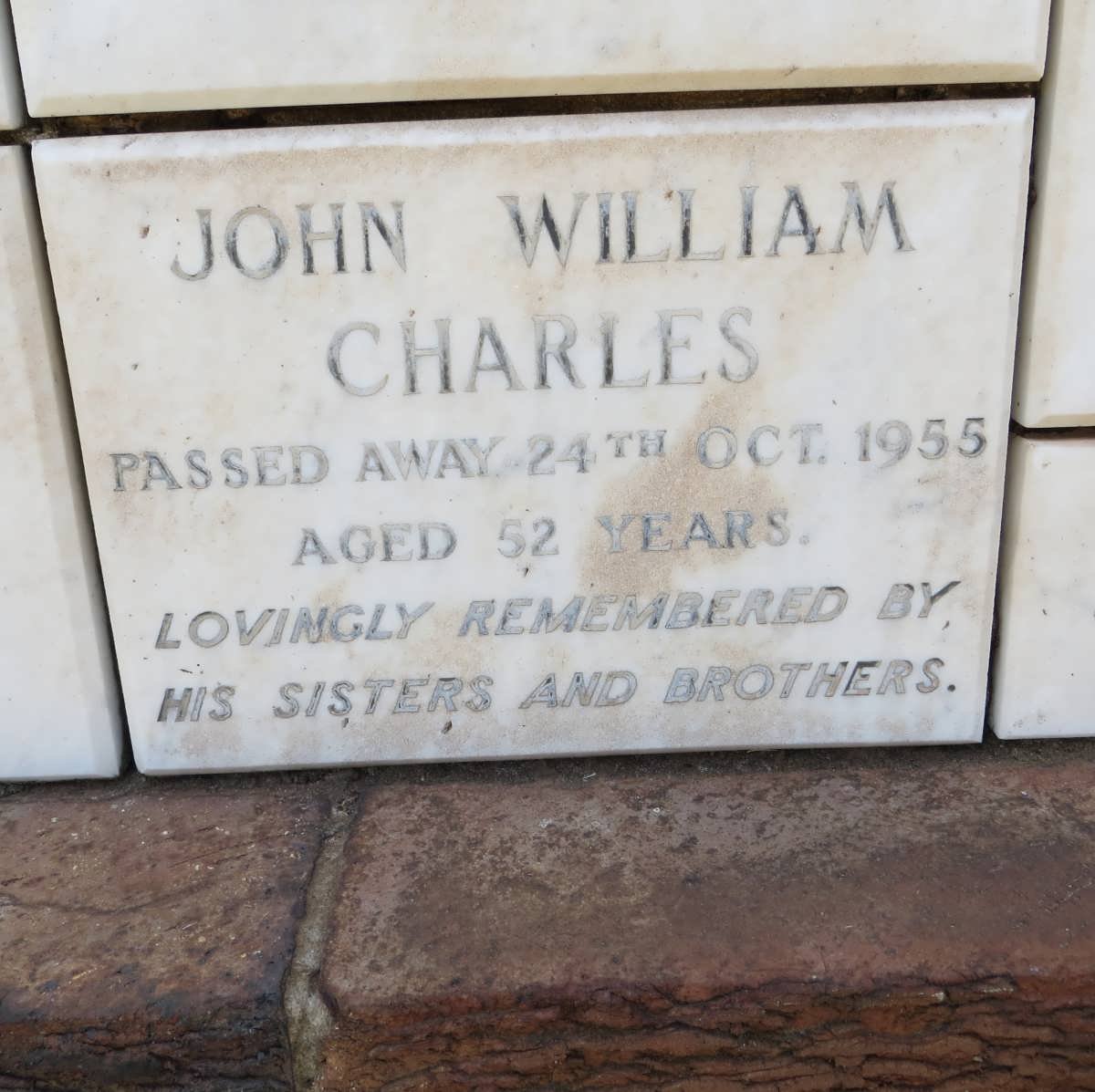 CHARLES John William -1955