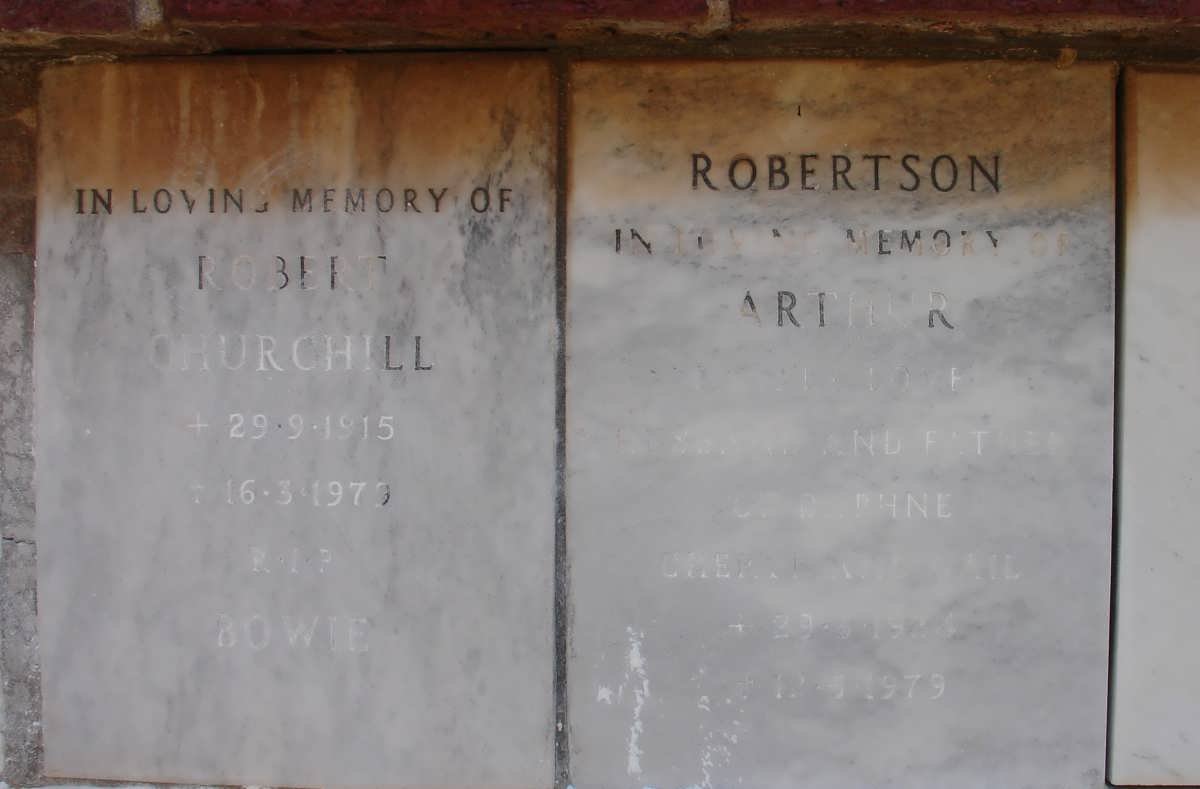 CHURCHILL Robert 1915-1979 :: ROBERTSON Arthur 19??-1979