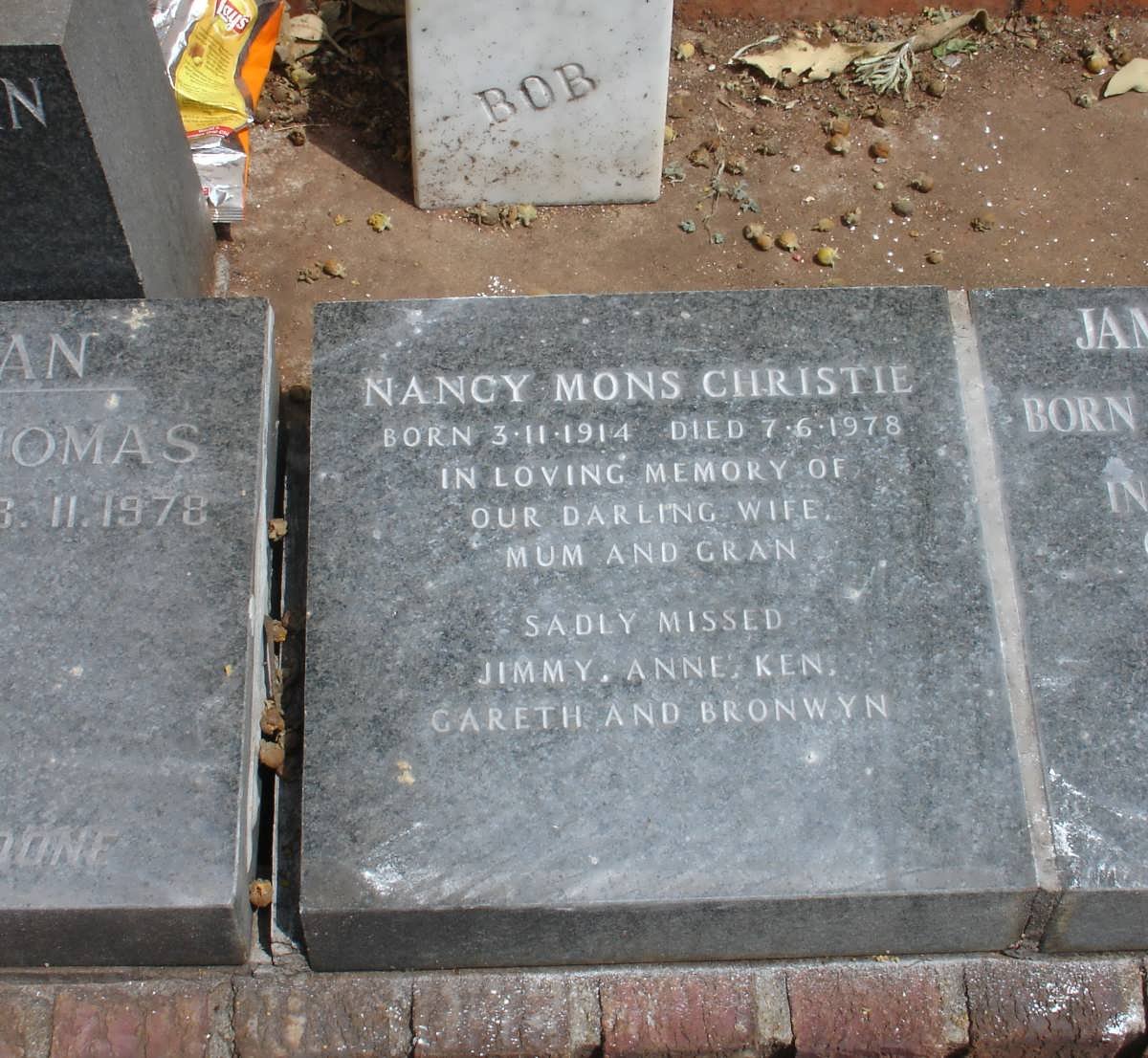 CHRISTIE Nancy Mons 1914-1978