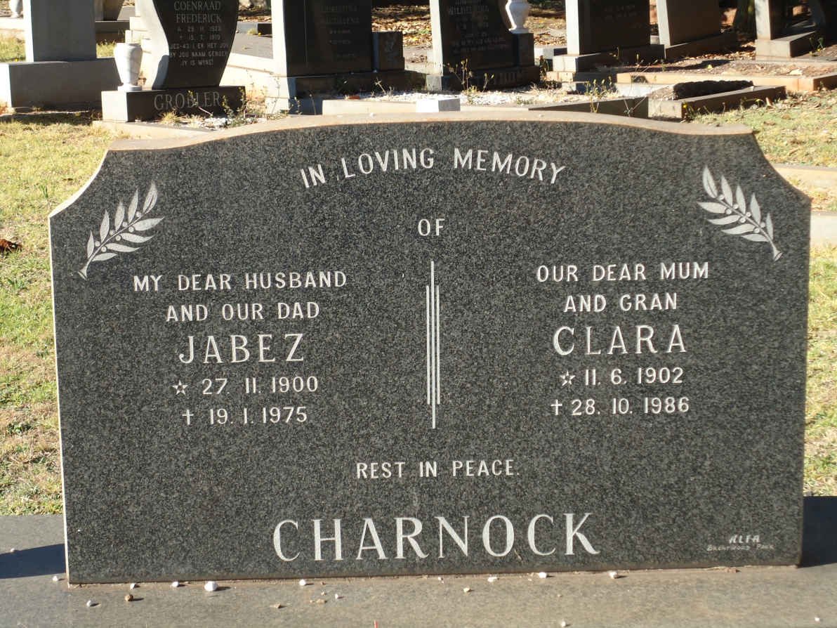 CHARNOCK Jabez 1900-1975 &amp; Clara 1902-1986