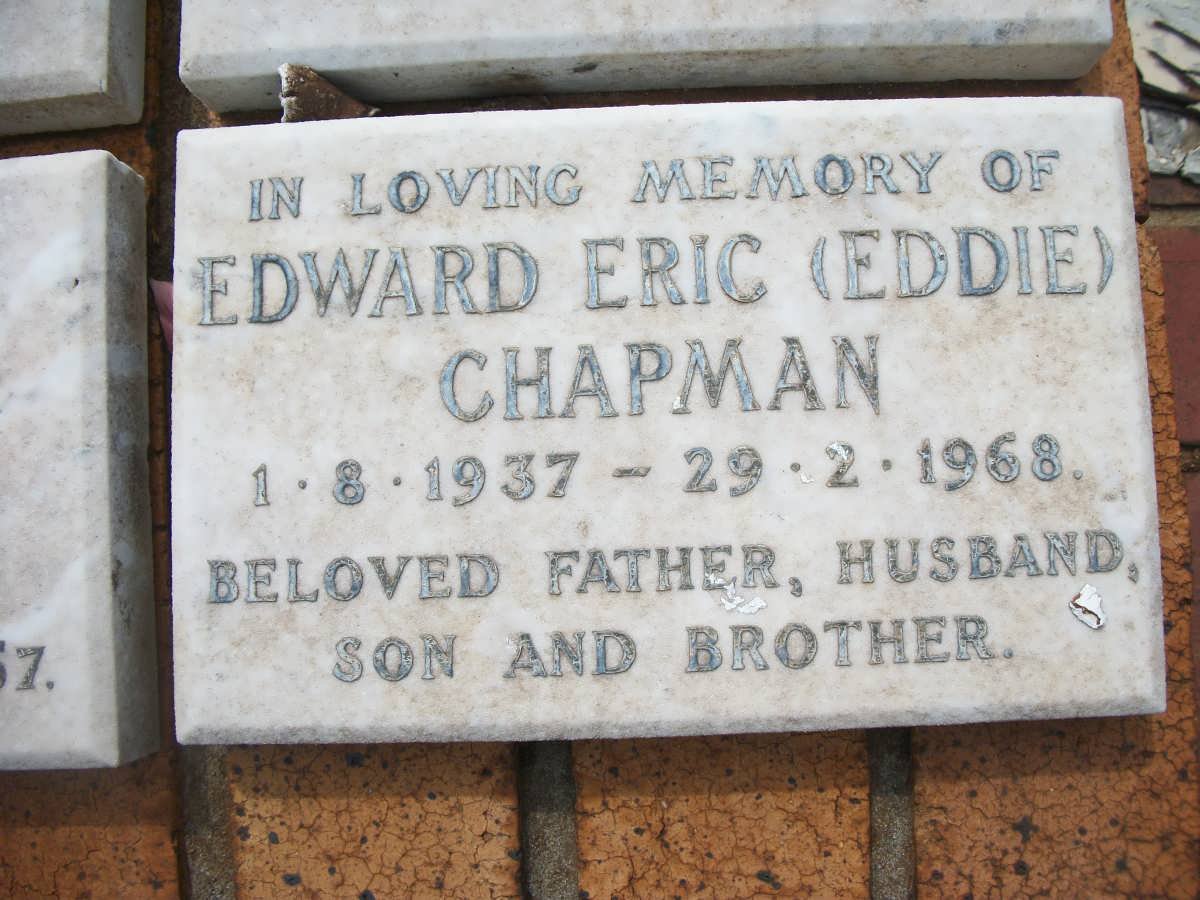 CHAPMAN Edward Eric 1937-1968