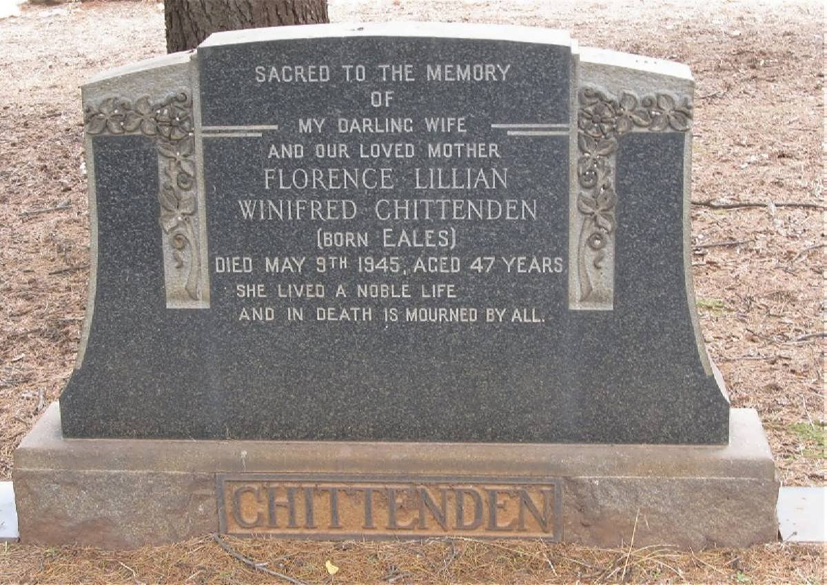 CHITTENDEN Florence Lillian Winifred nee EALES -1945