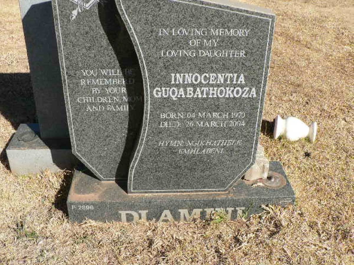 DLAMINI Innocentia Guqabathokoza 1970-2004